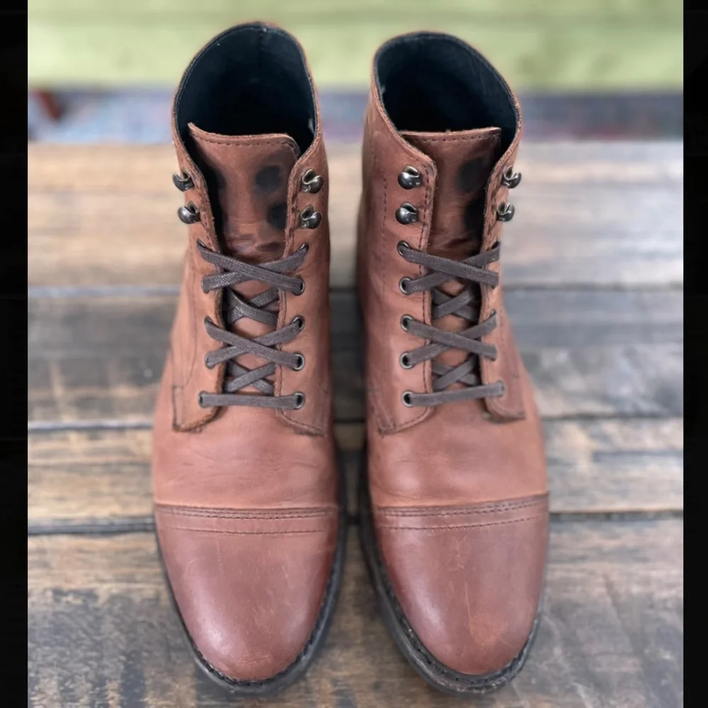 Thursday Boots - Mens Terracotta Captain Boot Handcrafter Leather - Picture 3 of 8